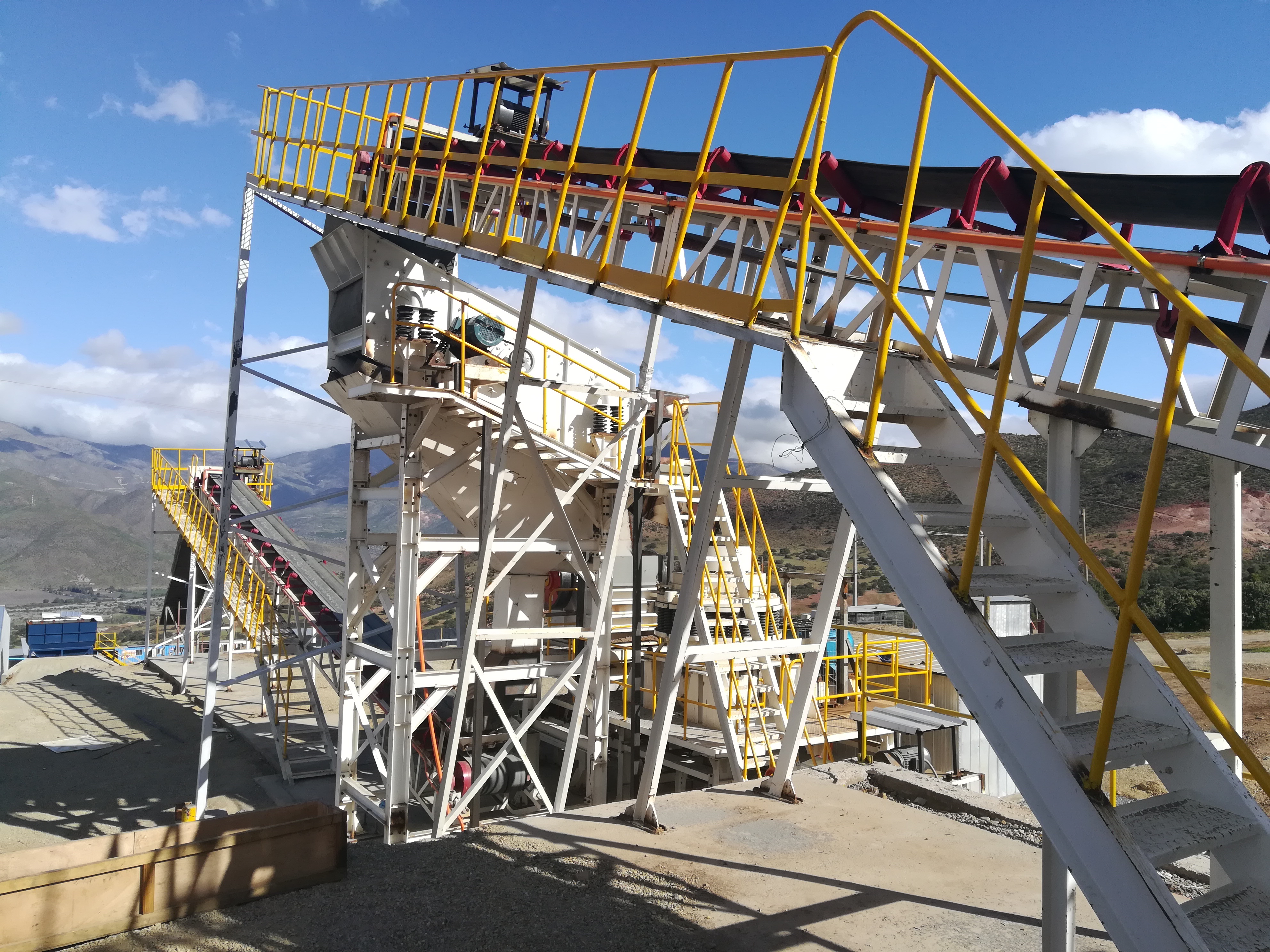 Vista aérea de la planta de chancado